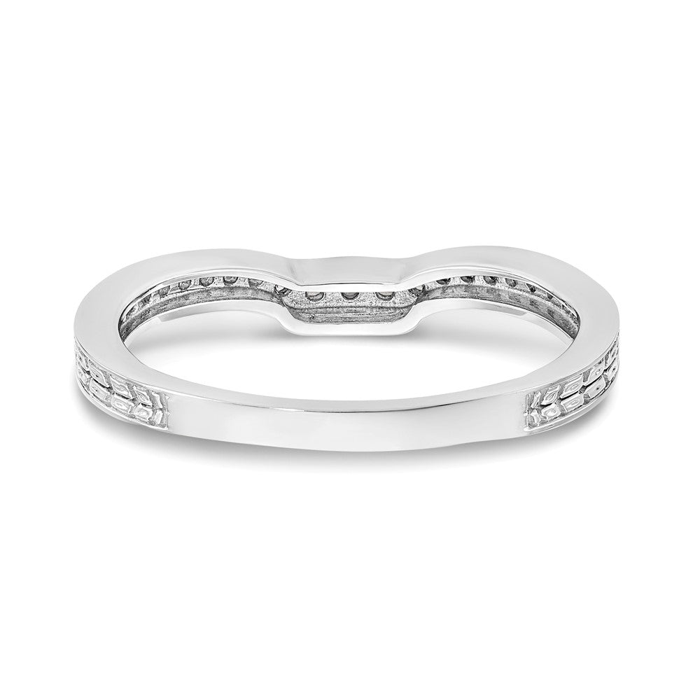 0.15ct. CZ Solid Real 14K White Gold Wedding Band Ring
