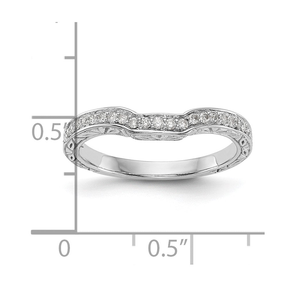 0.15ct. CZ Solid Real 14K White Gold Wedding Band Ring