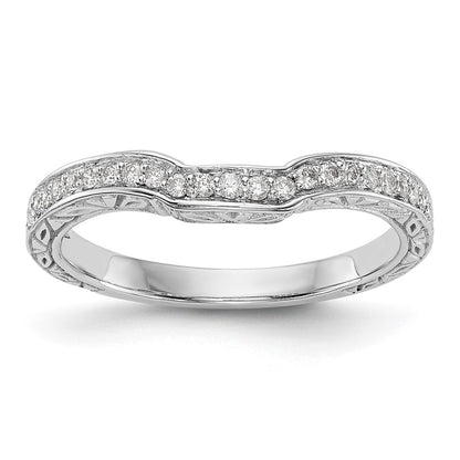 0.15ct. CZ Solid Real 14K White Gold Wedding Band Ring