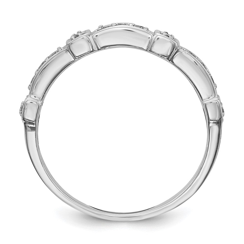 0.20ct. CZ Solid Real 14K White Gold Wedding Band Ring