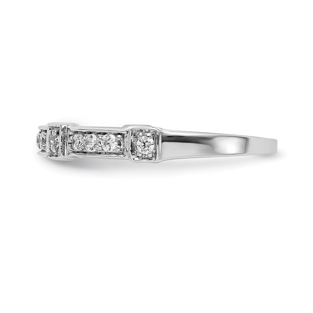 0.20ct. CZ Solid Real 14K White Gold Wedding Band Ring