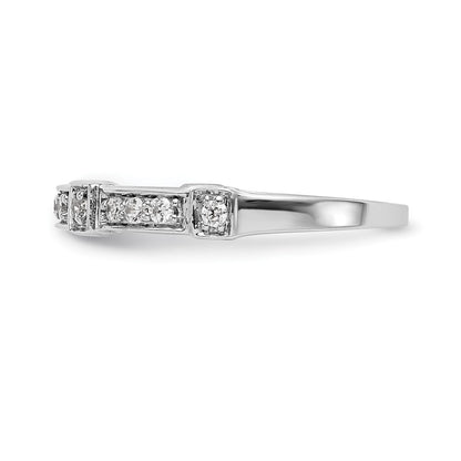 0.20ct. CZ Solid Real 14K White Gold Wedding Band Ring