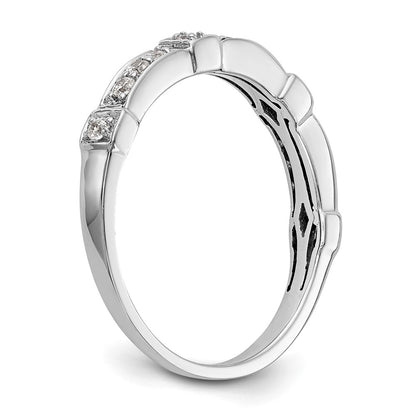 0.20ct. CZ Solid Real 14K White Gold Wedding Band Ring