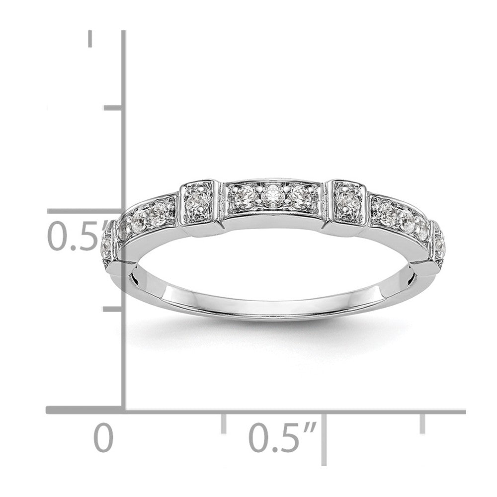 0.20ct. CZ Solid Real 14K White Gold Wedding Band Ring