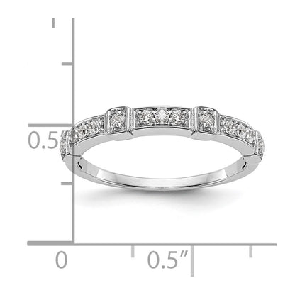 0.20ct. CZ Solid Real 14K White Gold Wedding Band Ring