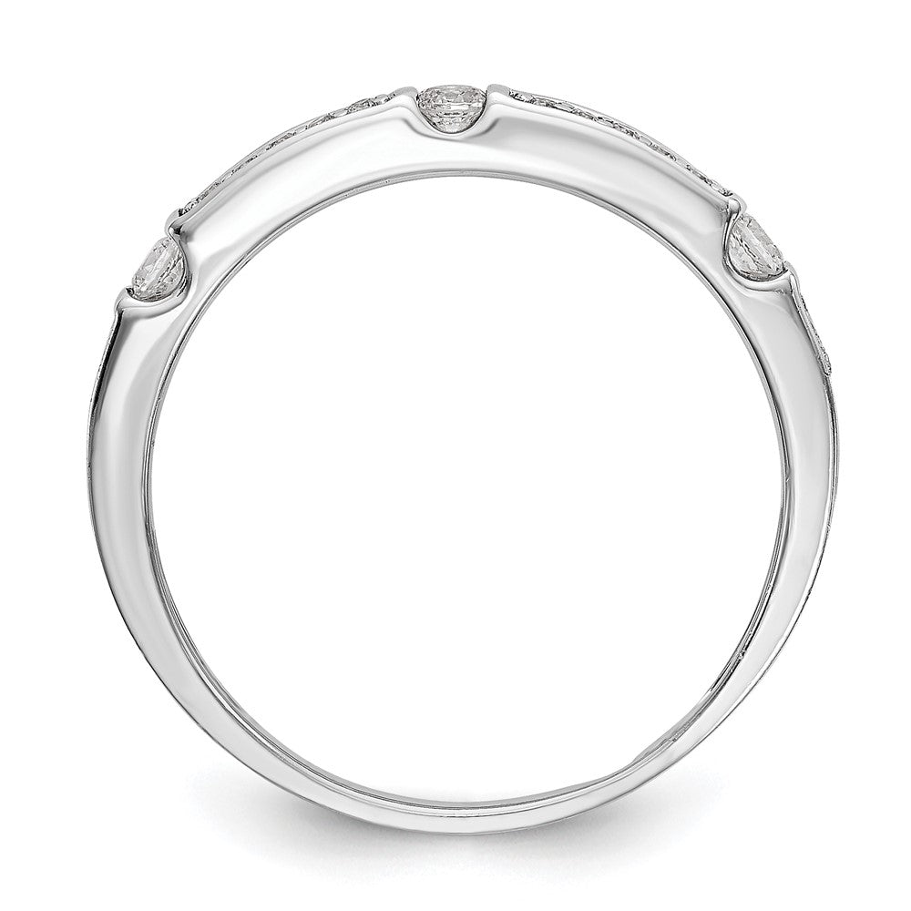 0.20ct. CZ Solid Real 14K White Gold Wedding Band Ring