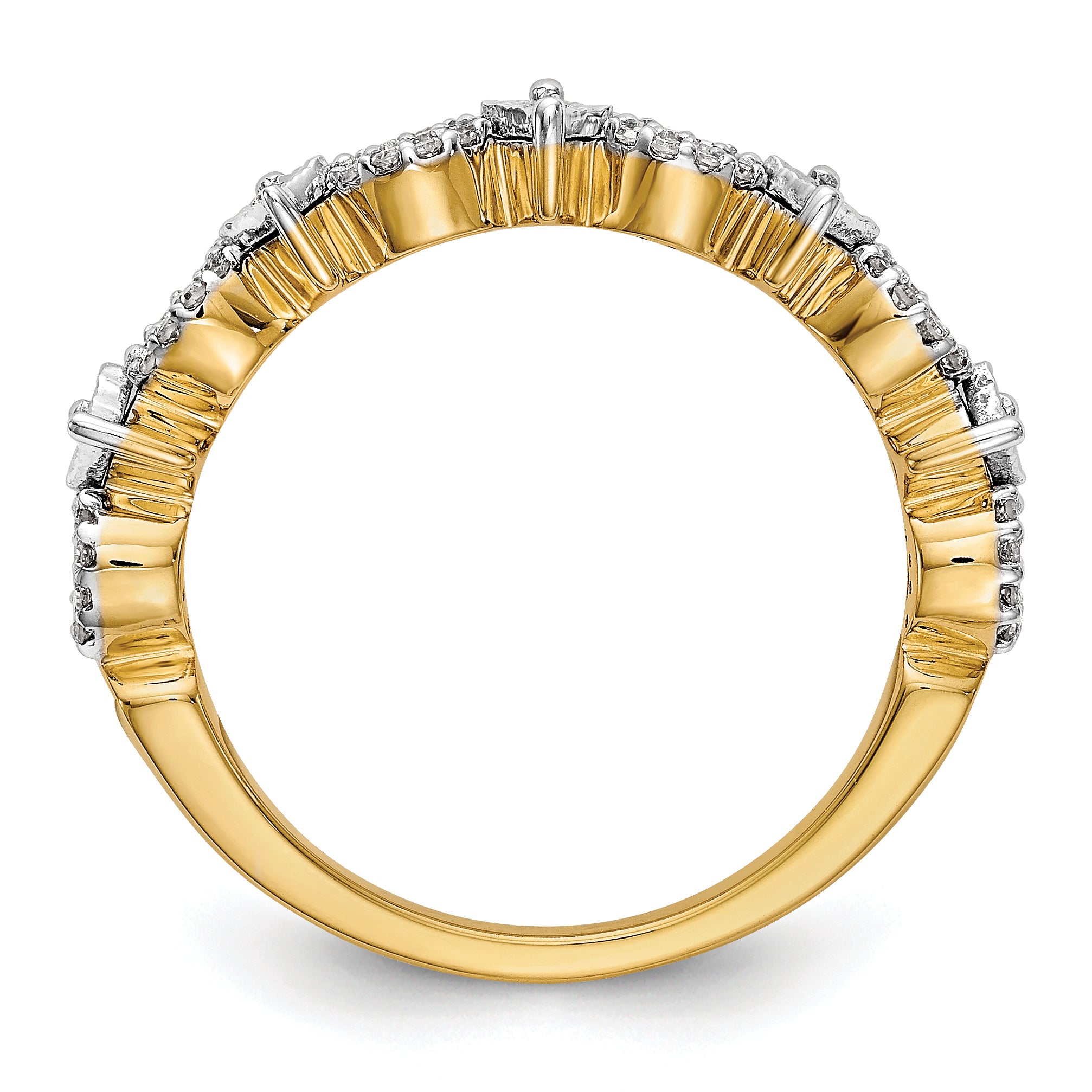 0.16ct. CZ Solid Real 14K Wedding Band Ring