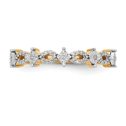 0.16ct. CZ Solid Real 14K Wedding Band Ring