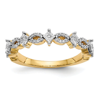 0.16ct. CZ Solid Real 14K Wedding Band Ring