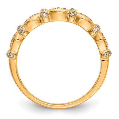 14K Yellow Gold Real Diamond Band