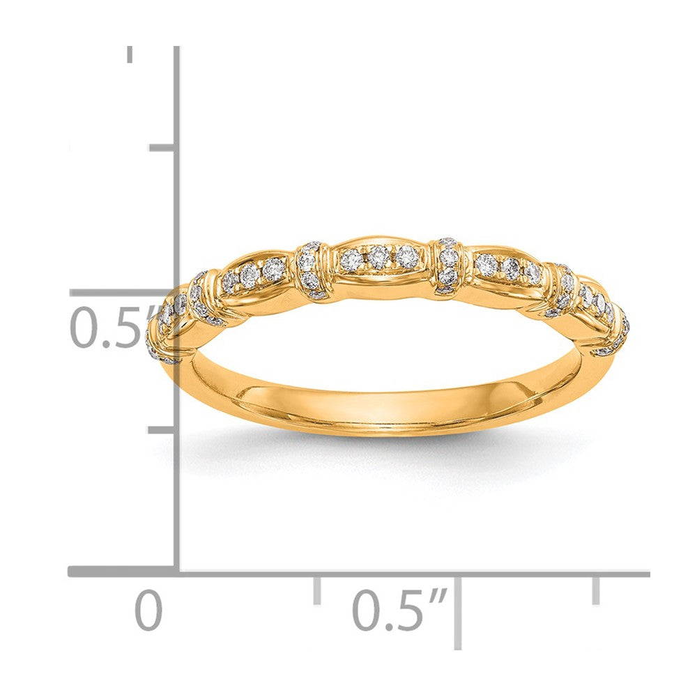 14K Yellow Gold Real Diamond Band