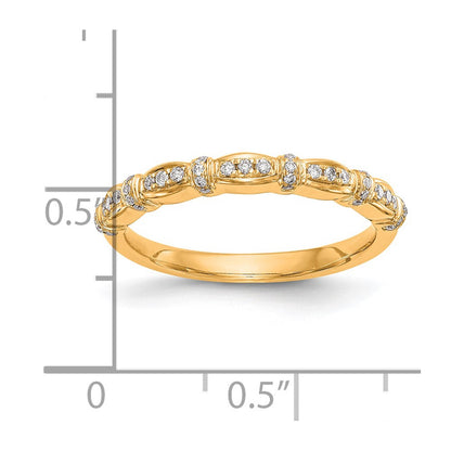 14K Yellow Gold Real Diamond Band