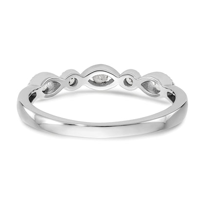 0.13ct. CZ Solid Real 14K White Gold Wedding Band Ring