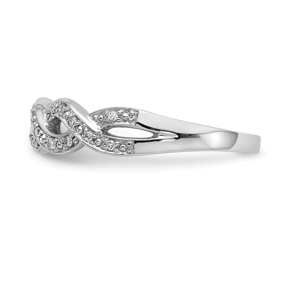 14K White Gold Real Diamond Band