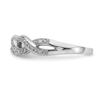 14K White Gold Real Diamond Band