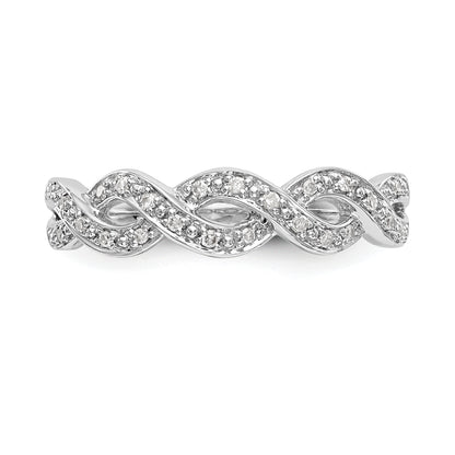 0.10ct. CZ Solid Real 14K White Gold Wedding Band Ring