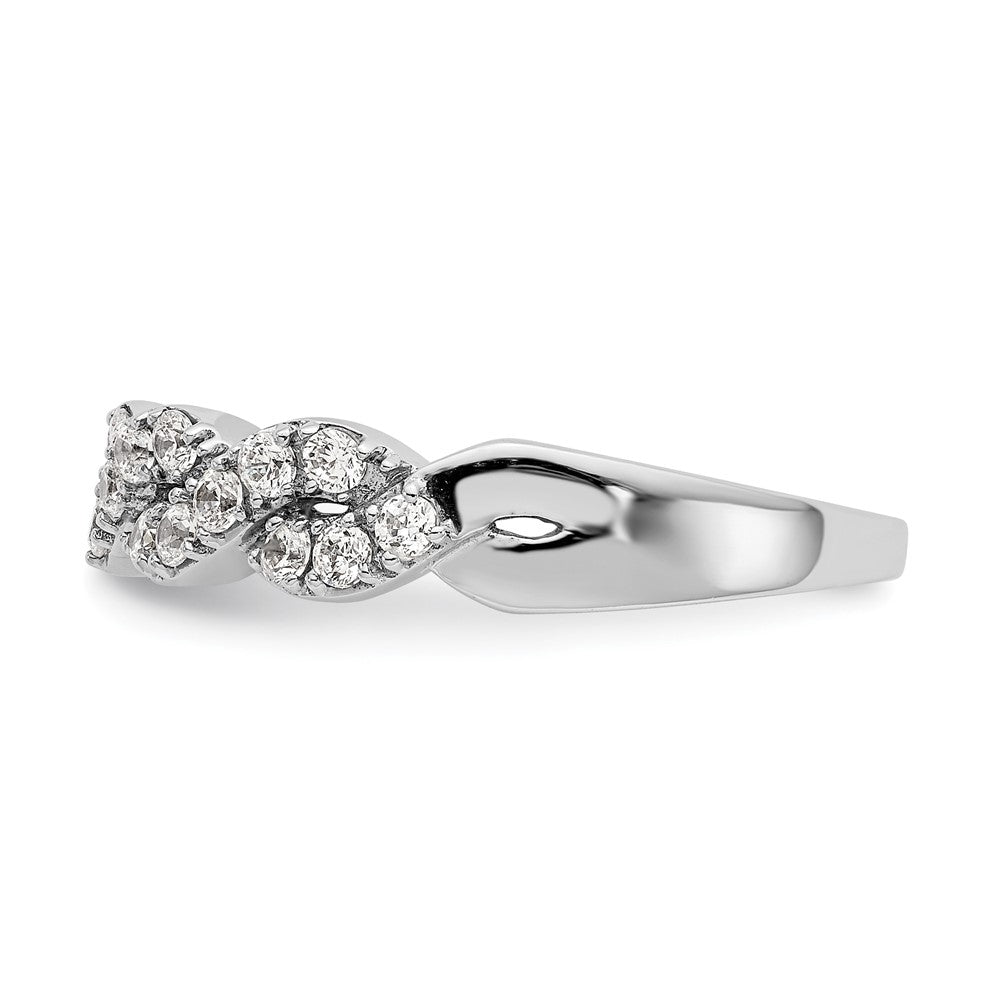 14K White Gold Real Diamond Band