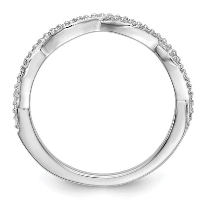 0.30ct. CZ Solid Real 14K White Gold Wedding Band Ring