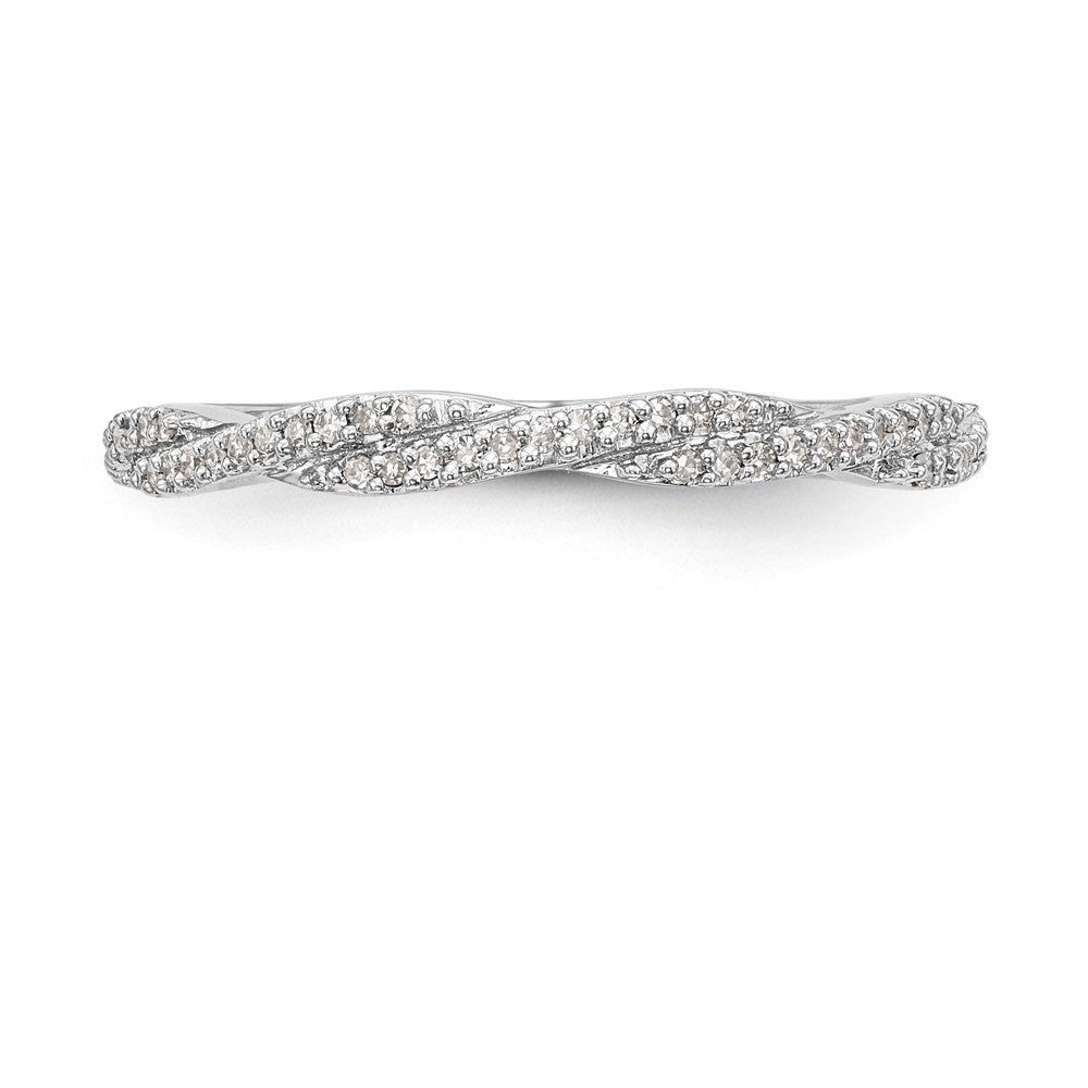 0.30ct. CZ Solid Real 14K White Gold Wedding Band Ring