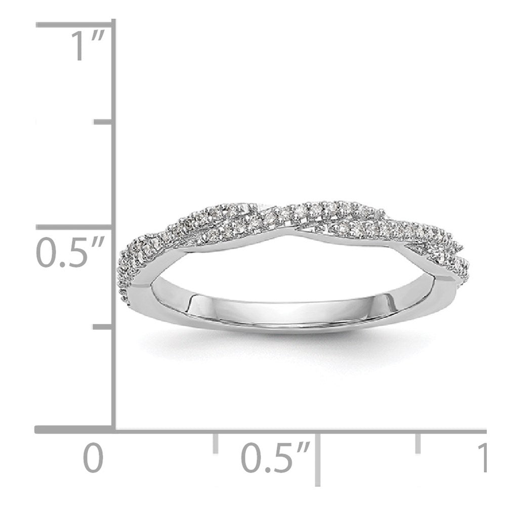 0.30ct. CZ Solid Real 14K White Gold Wedding Band Ring