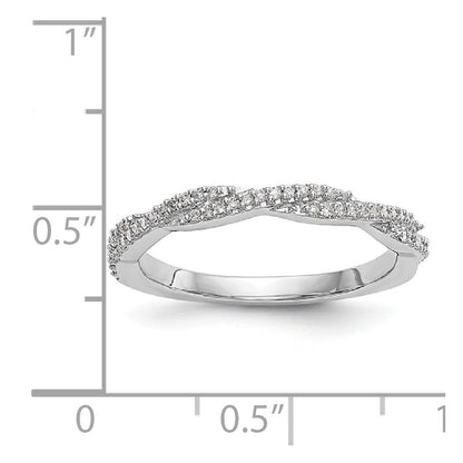 0.30ct. CZ Solid Real 14K White Gold Wedding Band Ring