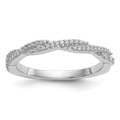 0.30ct. CZ Solid Real 14K White Gold Wedding Band Ring