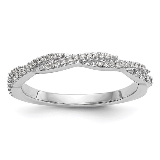 0.30ct. CZ Solid Real 14K White Gold Wedding Band Ring