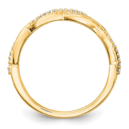 14K Yellow Gold Real Diamond Band