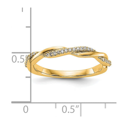 14K Yellow Gold Real Diamond Band