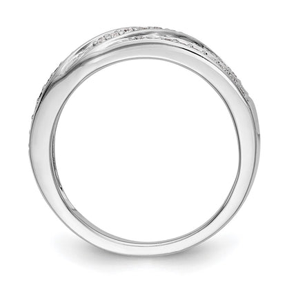 0.25ct. CZ Solid Real 14K White Gold Wedding Band Ring