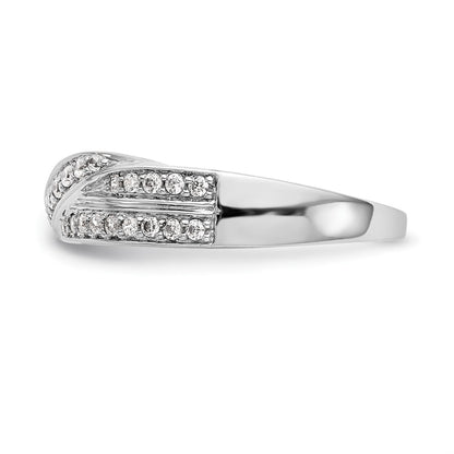 0.25ct. CZ Solid Real 14K White Gold Wedding Band Ring