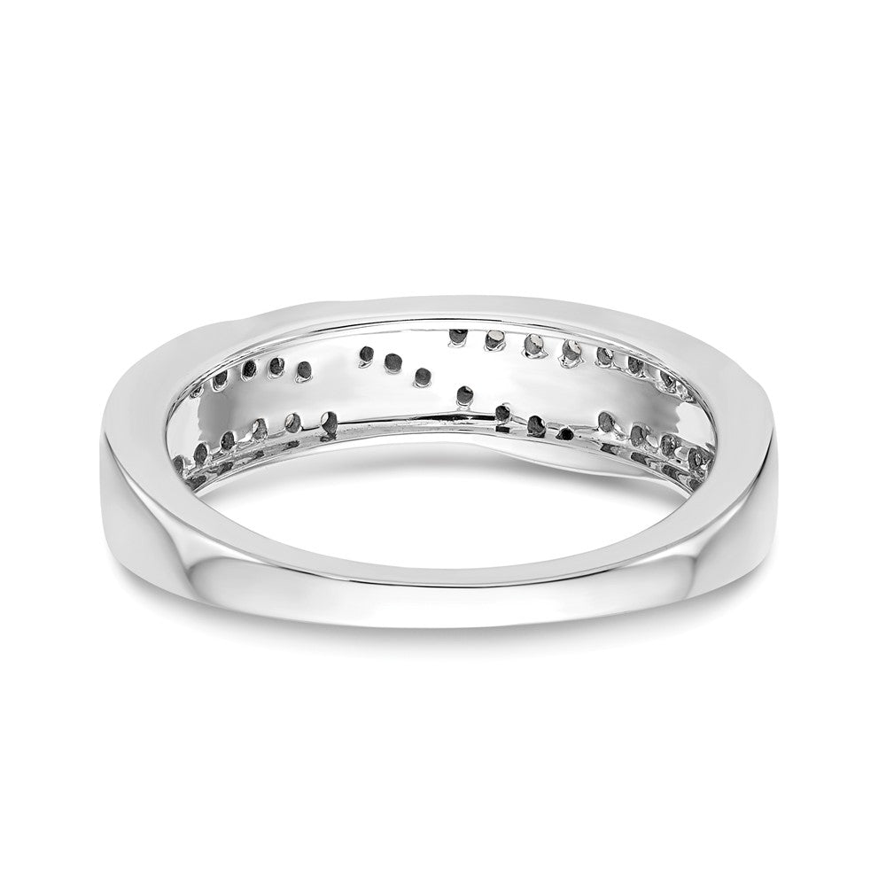 0.25ct. CZ Solid Real 14K White Gold Wedding Band Ring