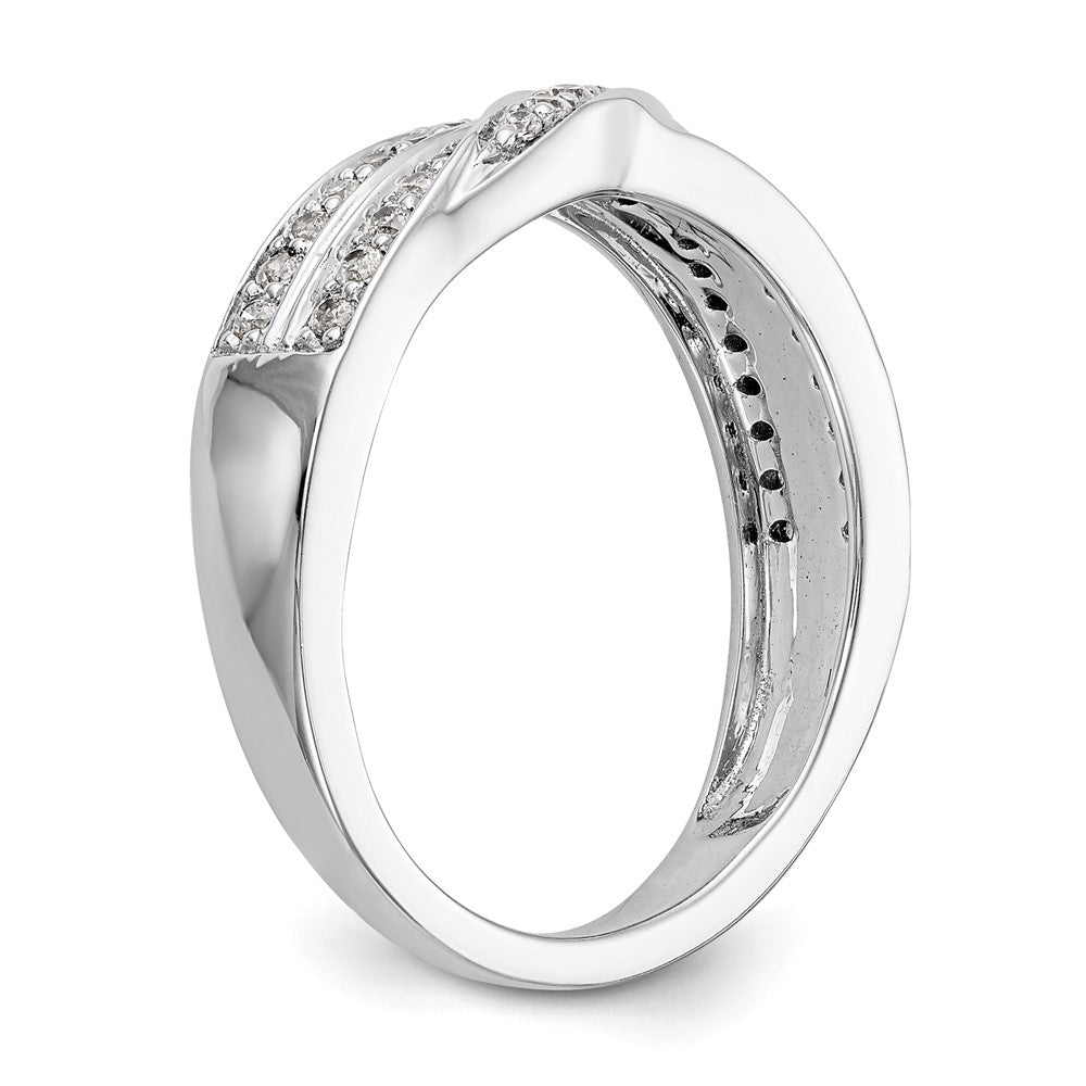 0.25ct. CZ Solid Real 14K White Gold Wedding Band Ring