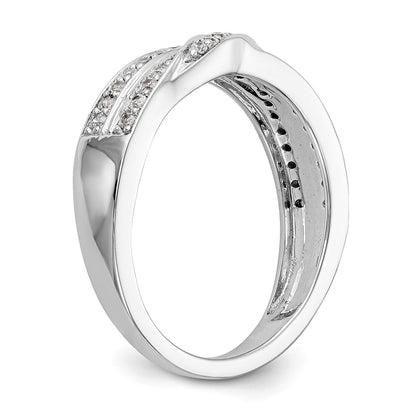 0.25ct. CZ Solid Real 14K White Gold Wedding Band Ring