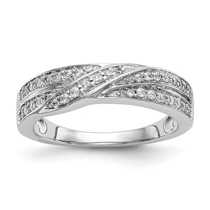 0.25ct. CZ Solid Real 14K White Gold Wedding Band Ring