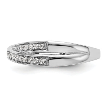 0.25ct. CZ Solid Real 14K White Gold Wedding Band Ring