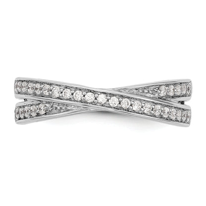 0.25ct. CZ Solid Real 14K White Gold Wedding Band Ring