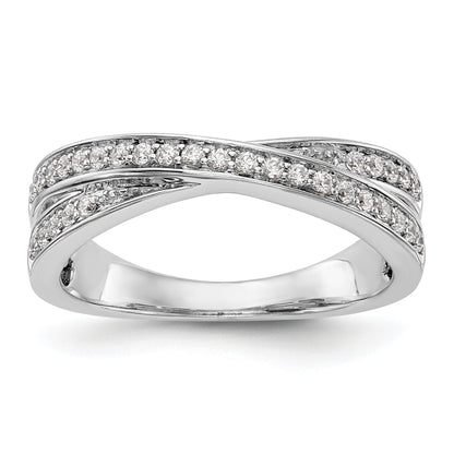 0.25ct. CZ Solid Real 14K White Gold Wedding Band Ring