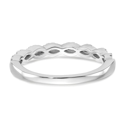 0.16ct. CZ Solid Real 14K White Gold Wedding Band Ring