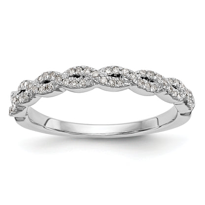 0.16ct. CZ Solid Real 14K White Gold Wedding Band Ring