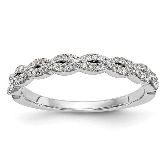 0.16ct. CZ Solid Real 14K White Gold Wedding Band Ring
