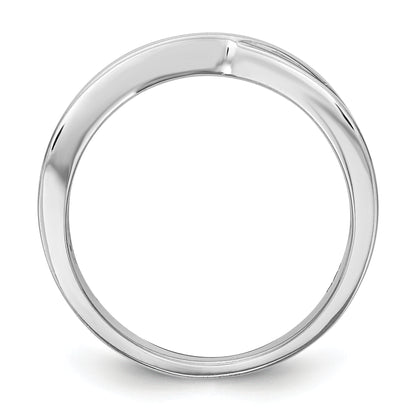 0.19ct. CZ Solid Real 14K White Gold Wedding Band Ring