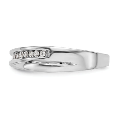 0.19ct. CZ Solid Real 14K White Gold Wedding Band Ring