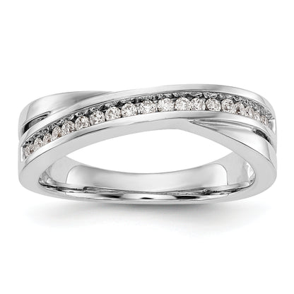 0.19ct. CZ Solid Real 14K White Gold Wedding Band Ring