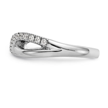 0.21ct. CZ Solid Real 14K White Gold Wedding Band Ring