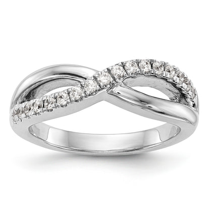 0.21ct. CZ Solid Real 14K White Gold Wedding Band Ring