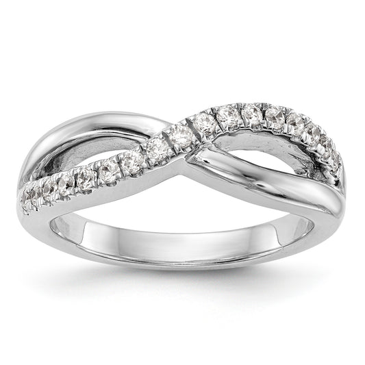 0.21ct. CZ Solid Real 14K White Gold Wedding Band Ring