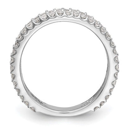14K White Gold Real Diamond Band