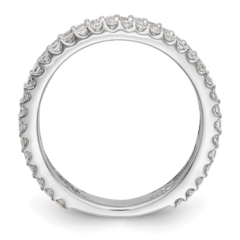 14K White Gold Real Diamond Band