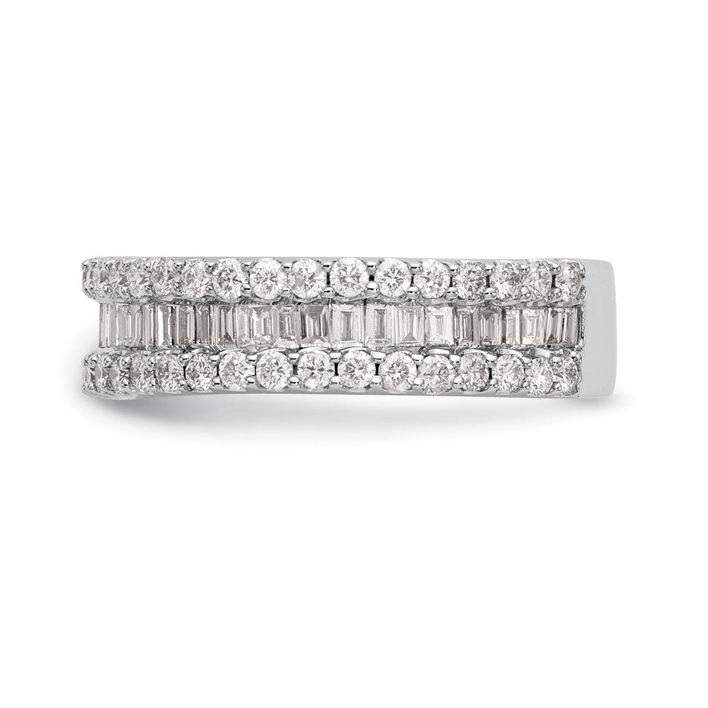 14K White Gold Real Diamond Band